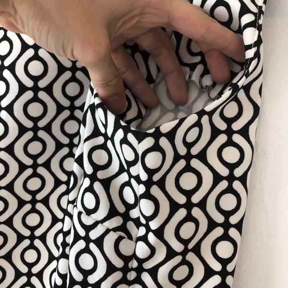 Mario Serrani Italy printed blk white dress sz md - Picture 10 of 10